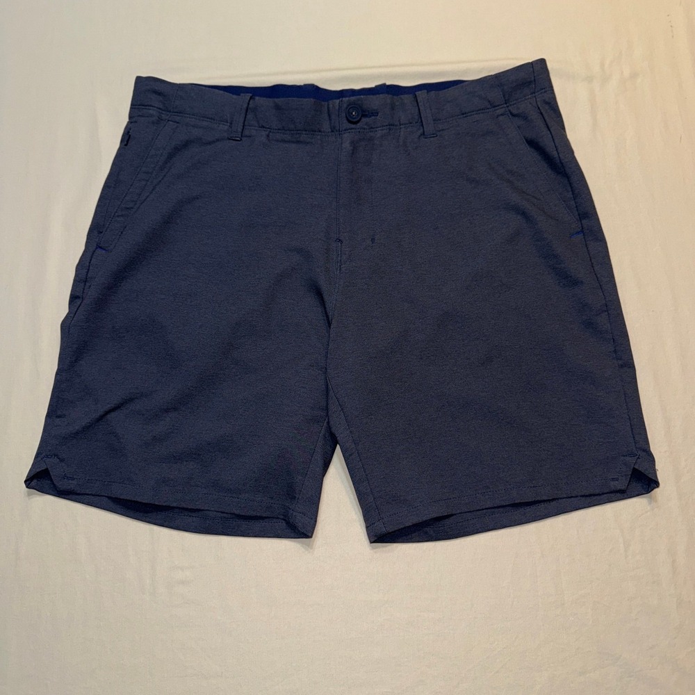Tommy Bahama On Par Golf Shorts Mens 36 Navy Blue Heathered 8 Inch‎ Inseam